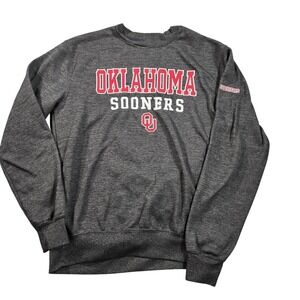 Oklahoma Sooners Sweatshirt Mens Medium Gray NCAA Football Stadium Athletics